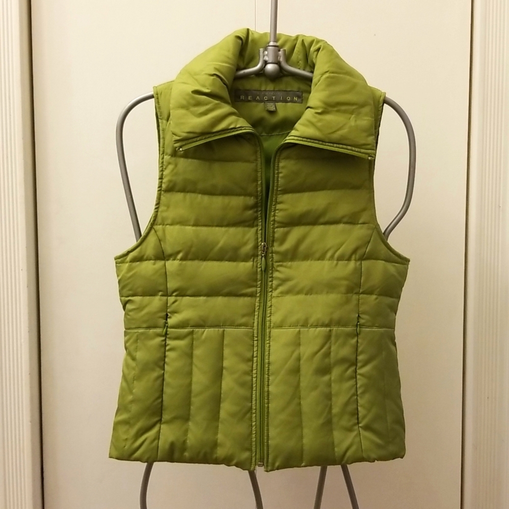 Kenneth Cole Reaction Down Green Puffer Vest Size S